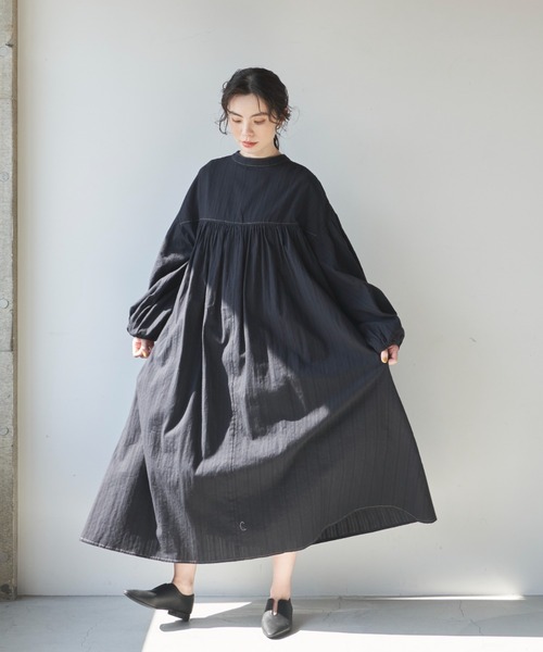 Libra Cue（リブラ キュー）の「ドビーストライプチャーチドレス（ワンピース・レディース・アイボリー/レッド/ブラック・FREE）」の20枚目の写真