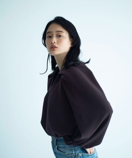 ONEME(ワンム)の「【 ONEME 】 セーラーカラーボリュームトップス(Tシャツ/カットソー・レディース・ブラウン・FREE)」の8枚目の写真