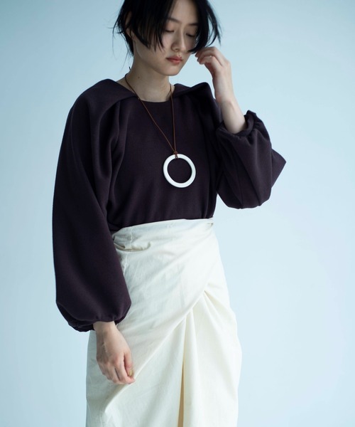 ONEME(ワンム)の「【 ONEME 】 セーラーカラーボリュームトップス(Tシャツ/カットソー・レディース・ブラウン・FREE)」の5枚目の写真