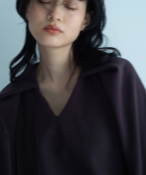 ONEME(ワンム)の「【 ONEME 】 セーラーカラーボリュームトップス(Tシャツ/カットソー・レディース・ブラウン・FREE)」の4枚目の写真