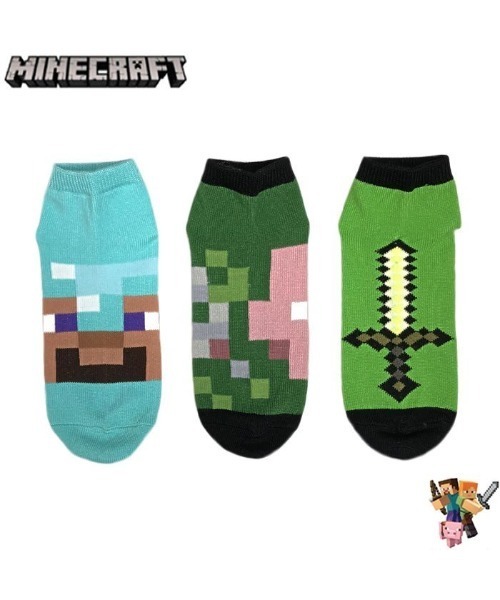 ability(アビリティ)の「Minecraft マインクラフトソックス / Quarters ダイヤのフル装備 ゾンビピッグマン 金の剣 ガスト 卵 ネザーラック 6 Pack1set MF034BQSGL 2パックセット マイクラ(ソックス/靴下・メンズ・マルチ・SMALL/LARGE)」の6枚目の写真