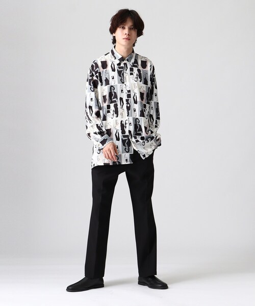 tk.TAKEO KIKUCHI(ティーケータケオキクチ)の「◆ポートレートピクチャーシャツ(ユニセックスアイテム)(シャツ/ブラウス・メンズ・ホワイト系4/ブラック系3・02/03/66)」の13枚目の写真
