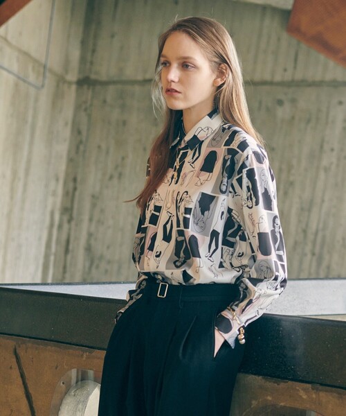 tk.TAKEO KIKUCHI(ティーケータケオキクチ)の「◆ポートレートピクチャーシャツ(ユニセックスアイテム)(シャツ/ブラウス・メンズ・ホワイト系4/ブラック系3・02/03/66)」の18枚目の写真