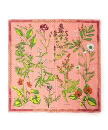 manipuri:フラワースカーフ65×65◆