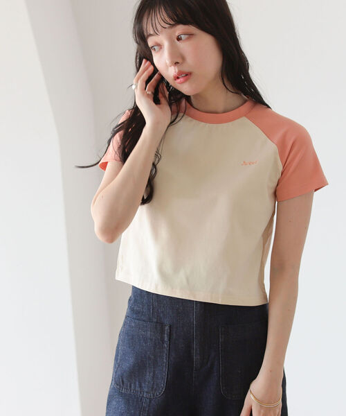 BeAMS DOT（ビームスドット）の「【WEB限定】BeAMS DOT / JUICED刺繍 ミニTシャツ（Tシャツ/カットソー・レディース・ネイビー/ピンク系その他2・ONE SIZE）」の3枚目の写真