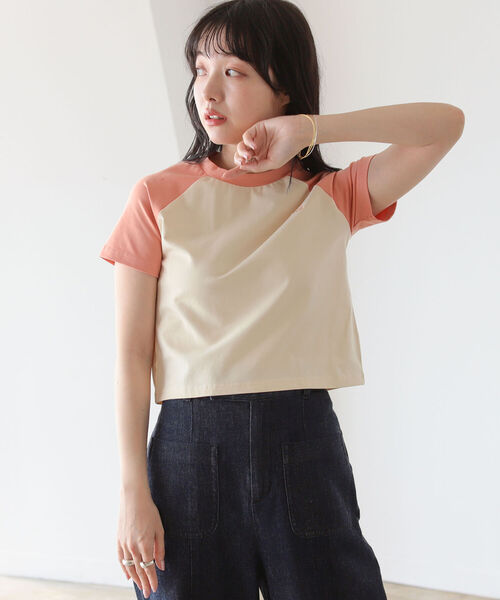 BeAMS DOT（ビームスドット）の「【WEB限定】BeAMS DOT / JUICED刺繍 ミニTシャツ（Tシャツ/カットソー・レディース・ネイビー/ピンク系その他2・ONE SIZE）」の4枚目の写真