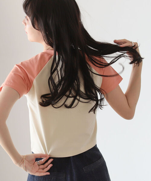 BeAMS DOT（ビームスドット）の「【WEB限定】BeAMS DOT / JUICED刺繍 ミニTシャツ（Tシャツ/カットソー・レディース・ネイビー/ピンク系その他2・ONE SIZE）」の5枚目の写真