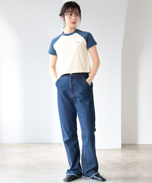 BeAMS DOT（ビームスドット）の「【WEB限定】BeAMS DOT / JUICED刺繍 ミニTシャツ（Tシャツ/カットソー・レディース・ネイビー/ピンク系その他2・ONE SIZE）」の17枚目の写真