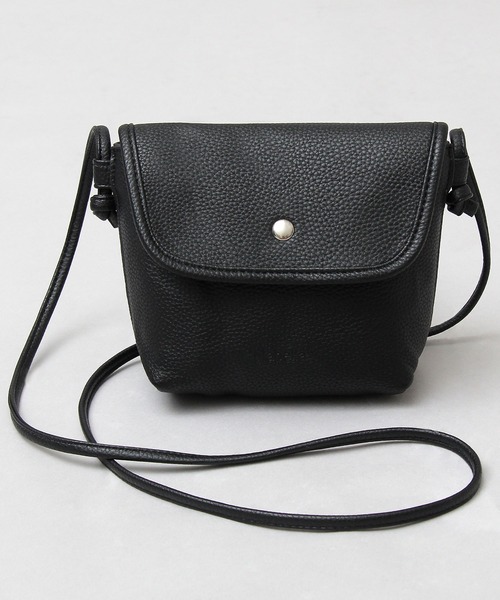 glabella（グラベラ）の「シボPU マイクロ フラップ ミニショルダーバッグ（ショルダーバッグ・メンズ・ブラック・FREE）」の6枚目の写真