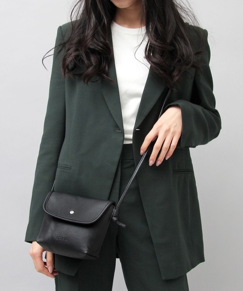 glabella（グラベラ）の「シボPU マイクロ フラップ ミニショルダーバッグ（ショルダーバッグ・メンズ・ブラック・FREE）」の2枚目の写真