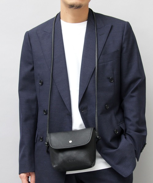 glabella（グラベラ）の「シボPU マイクロ フラップ ミニショルダーバッグ（ショルダーバッグ・メンズ・ブラック・FREE）」の14枚目の写真