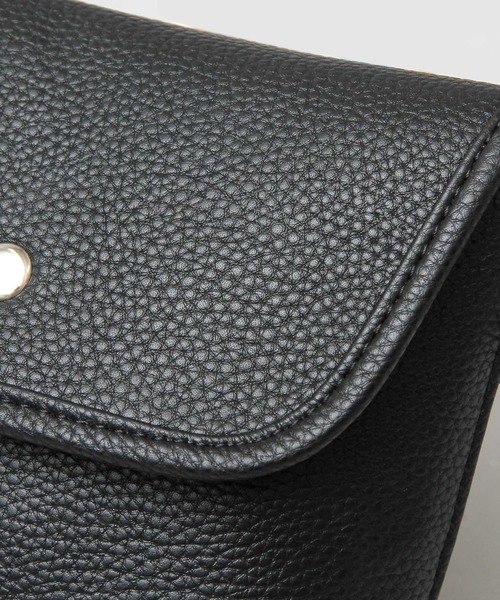 glabella（グラベラ）の「シボPU マイクロ フラップ ミニショルダーバッグ（ショルダーバッグ・メンズ・ブラック・FREE）」の17枚目の写真