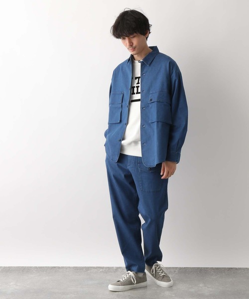 GLOBAL WORK（グローバルワーク）の「KATOデザイン リラックスイージーパンツ/263055（デニムパンツ・メンズ・スカイブルー/ネイビー/ホワイト系その他2・MEDIUM/LARGE）」の9枚目の写真