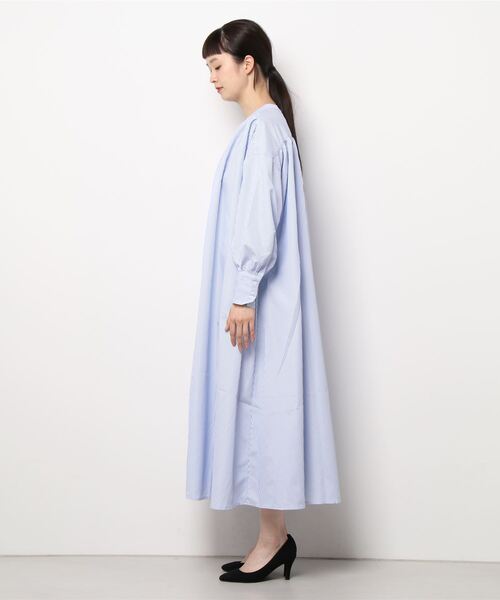 sango(sango)の「先染めストライプギャザーワンピース(ワンピース・レディース・ライトブルー/ネイビー/レッド・FREE)」の22枚目の写真