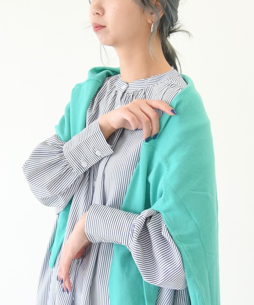 sango(sango)の「先染めストライプギャザーワンピース(ワンピース・レディース・ライトブルー/ネイビー/レッド・FREE)」の17枚目の写真