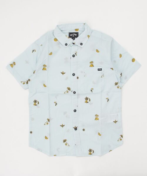 BILLABONG(ビラボン)の「【直営店限定】BILLABONG キッズ SUNDAYS MINI SS 半袖シャツ (S~XL) 【2022年春夏モデル】/ビラボンキッズ半袖総柄シャツ(シャツ/ブラウス・キッズ・ネイビー/スカイブルー・SMALL/MEDIUM/LARGE/X-LARGE)」の1枚目の写真