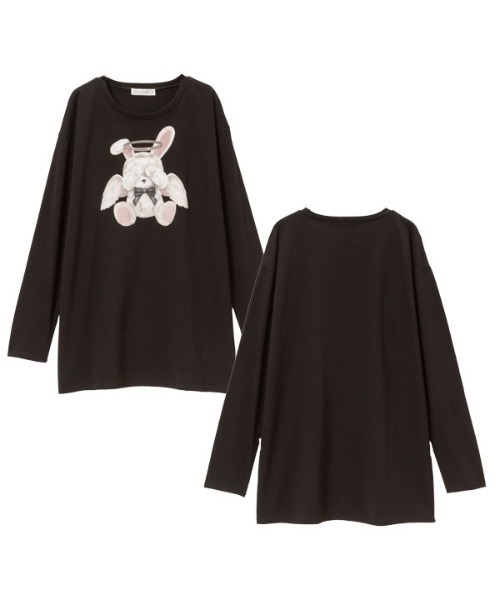 DearMyLove（ディアマイラブ）の「選べるプリント柄ロンT（Tシャツ/カットソー・レディース・ブルー系その他/スモークピンク/グレー×ピンク/ブラック×ブラック/ホワイト/ホワイト系その他3/ブラック系その他2/ホワイト系その他2/ピンク系その他/ブラック系その他/ブラック/ブルー/ピンク系その他2/ホワイト系その他4・FREE）」の8枚目の写真