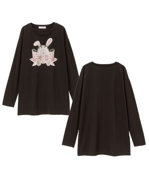 【レア】IBT “いんでぺんでんとぶらっくたいがぁ”ロンT 黒【袖プリント】 DearMyLove（ディアマイラブ）の「選べるプリント柄ロンT（T