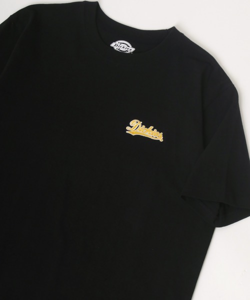 Dickies(ディッキーズ)の「Dickies/ディッキーズ オーバーサイズ カレッジ ミニロゴワッペン ワンポイント刺繍 半袖Tシャツ/レディース メンズ(Tシャツ/カットソー・メンズ・ホワイト/ブラック/ダークグリーン/サックスブルー/オートミール/スミクロ・M/L/XL)」の2枚目の写真
