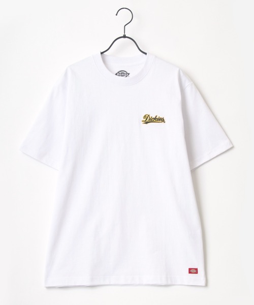 Dickies(ディッキーズ)の「Dickies/ディッキーズ オーバーサイズ カレッジ ミニロゴワッペン ワンポイント刺繍 半袖Tシャツ/レディース メンズ(Tシャツ/カットソー・メンズ・ホワイト/ブラック/ダークグリーン/サックスブルー/オートミール/スミクロ・M/L/XL)」の13枚目の写真