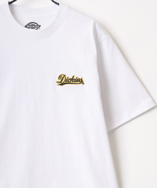 Dickies(ディッキーズ)の「Dickies/ディッキーズ オーバーサイズ カレッジ ミニロゴワッペン ワンポイント刺繍 半袖Tシャツ/レディース メンズ(Tシャツ/カットソー・メンズ・ホワイト/ブラック/ダークグリーン/サックスブルー/オートミール/スミクロ・M/L/XL)」の7枚目の写真