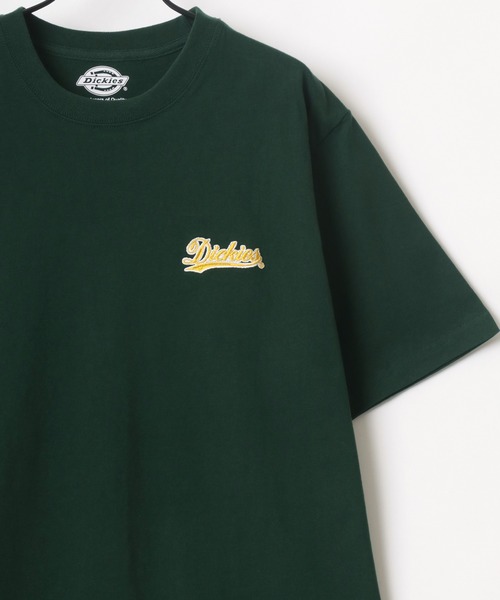 Dickies(ディッキーズ)の「Dickies/ディッキーズ オーバーサイズ カレッジ ミニロゴワッペン ワンポイント刺繍 半袖Tシャツ/レディース メンズ(Tシャツ/カットソー・メンズ・ホワイト/ブラック/ダークグリーン/サックスブルー/オートミール/スミクロ・M/L/XL)」の11枚目の写真