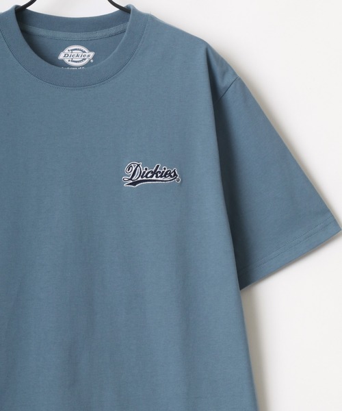 Dickies(ディッキーズ)の「Dickies/ディッキーズ オーバーサイズ カレッジ ミニロゴワッペン ワンポイント刺繍 半袖Tシャツ/レディース メンズ(Tシャツ/カットソー・メンズ・ホワイト/ブラック/ダークグリーン/サックスブルー/オートミール/スミクロ・M/L/XL)」の12枚目の写真