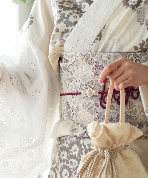 新品＊ utatane ウタタネ 和歌山染工 レース 浴衣単品 utatane（ウタタネ）の「選べる浴衣4点セット 片袖＆衿コットン