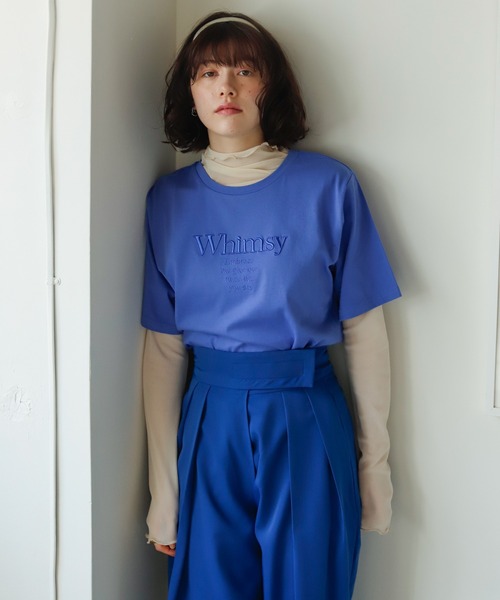 Birthday room（バースデイルーム）の「刺繍ロゴTシャツ（Tシャツ/カットソー・レディース・ホワイト/ピンク/ブルー・FREE）」の3枚目の写真