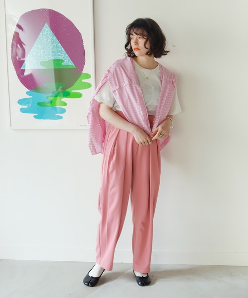 Birthday room（バースデイルーム）の「刺繍ロゴTシャツ（Tシャツ/カットソー・レディース・ホワイト/ピンク/ブルー・FREE）」の10枚目の写真