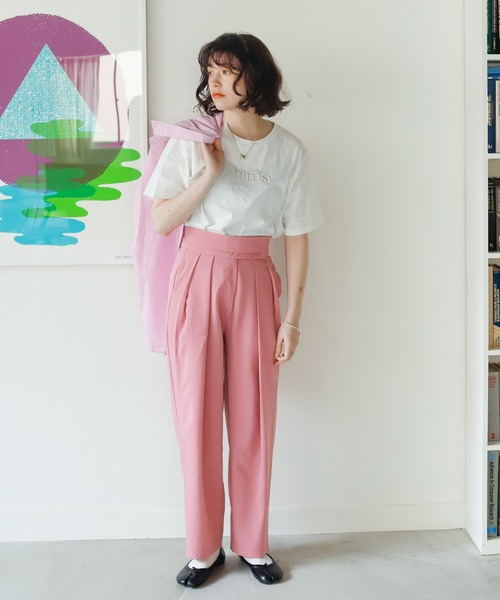 Birthday room（バースデイルーム）の「刺繍ロゴTシャツ（Tシャツ/カットソー・レディース・ホワイト/ピンク/ブルー・FREE）」の11枚目の写真