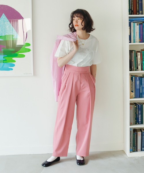 Birthday room（バースデイルーム）の「刺繍ロゴTシャツ（Tシャツ/カットソー・レディース・ホワイト/ピンク/ブルー・FREE）」の12枚目の写真