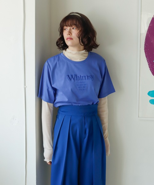 Birthday room（バースデイルーム）の「刺繍ロゴTシャツ（Tシャツ/カットソー・レディース・ホワイト/ピンク/ブルー・FREE）」の18枚目の写真