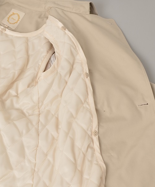 Khaju（カージュ）の「Khaju:ライナートレンチコート□（トレンチコート・レディース・ベージュ/ネイビー/ライトベージュ・38/36）」の5枚目の写真