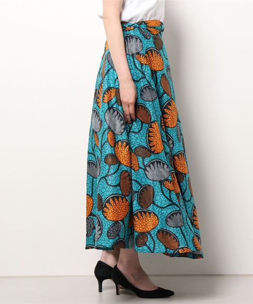 チチカカ（チチカカ）の「Shanti Shanti アフリカンプリントラップスカート【WEB限定】（スカート・レディース・ターコイズブルー/レッド/パープル・FREE）」の20枚目の写真