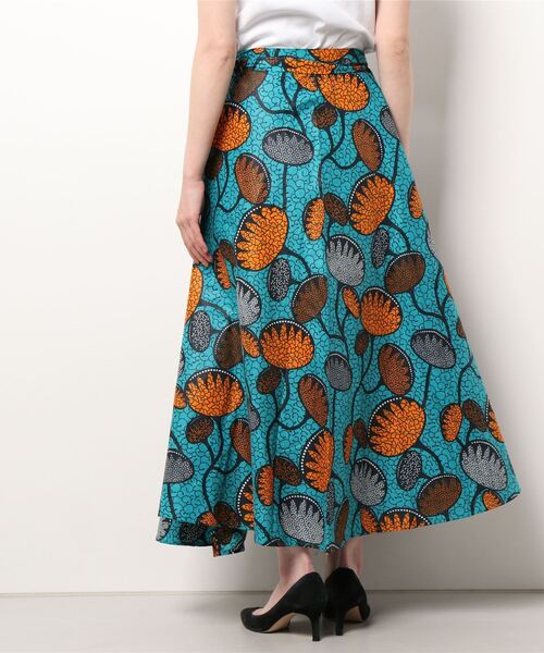チチカカ（チチカカ）の「Shanti Shanti アフリカンプリントラップスカート【WEB限定】（スカート・レディース・ターコイズブルー/レッド/パープル・FREE）」の21枚目の写真