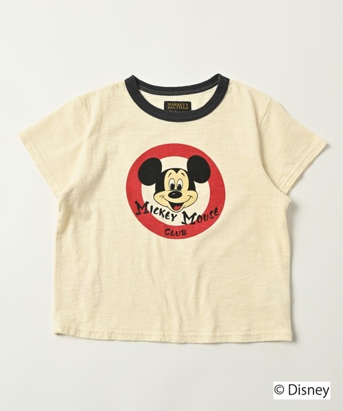 Disney（ディズニー）の「【Disney】ミッキーマウス/半袖Ｔシャツ（80～150cm）（Tシャツ/カットソー・キッズ・オレンジ/グリーン/オフホワイト/レッド・120/130/140/150/90/100/110/80/95）」の2枚目の写真