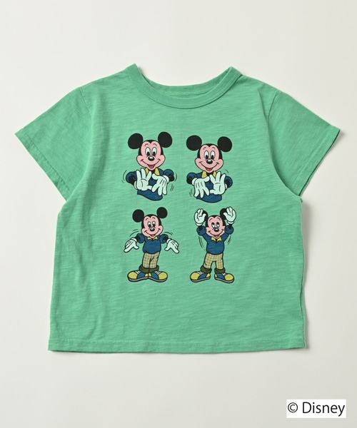 Disney（ディズニー）の「【Disney】ミッキーマウス/半袖Ｔシャツ（80～150cm）（Tシャツ/カットソー・キッズ・オレンジ/グリーン/オフホワイト/レッド・120/130/140/150/90/100/110/80/95）」の3枚目の写真