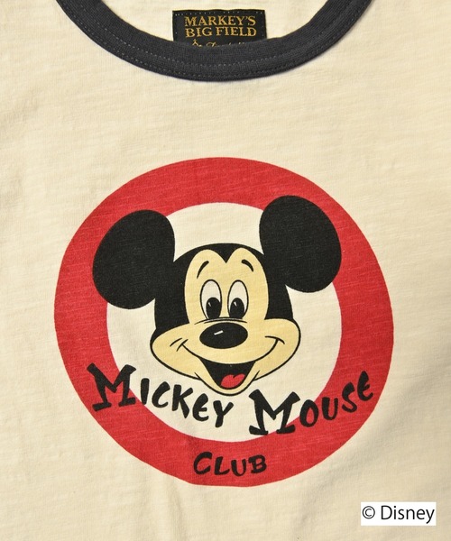 Disney（ディズニー）の「【Disney】ミッキーマウス/半袖Ｔシャツ（80～150cm）（Tシャツ/カットソー・キッズ・オレンジ/グリーン/オフホワイト/レッド・120/130/140/150/90/100/110/80/95）」の6枚目の写真