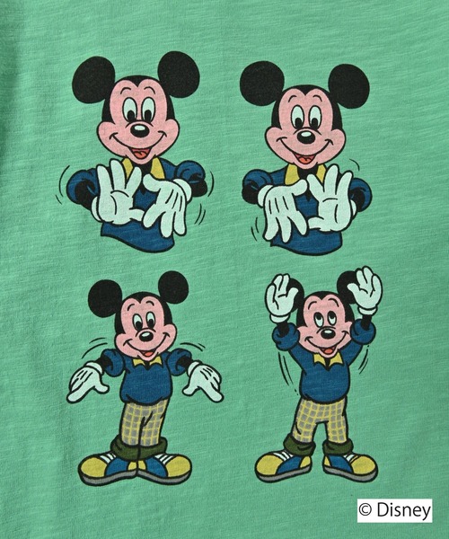 Disney（ディズニー）の「【Disney】ミッキーマウス/半袖Ｔシャツ（80～150cm）（Tシャツ/カットソー・キッズ・オレンジ/グリーン/オフホワイト/レッド・120/130/140/150/90/100/110/80/95）」の9枚目の写真