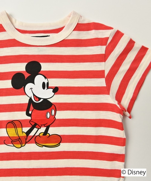 Disney（ディズニー）の「【Disney】ミッキーマウス/半袖Ｔシャツ（80～150cm）（Tシャツ/カットソー・キッズ・オレンジ/グリーン/オフホワイト/レッド・120/130/140/150/90/100/110/80/95）」の12枚目の写真