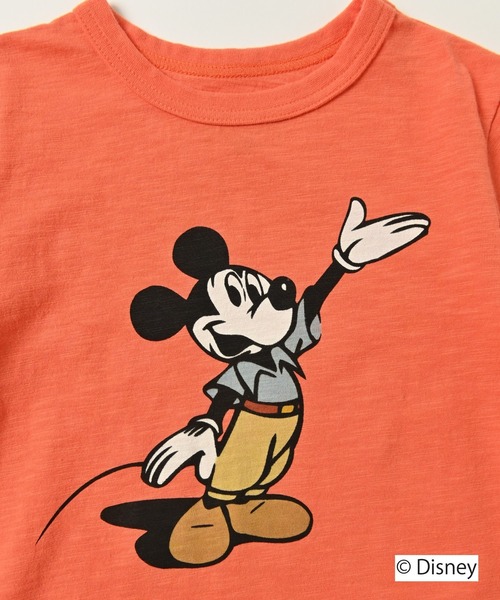 Disney（ディズニー）の「【Disney】ミッキーマウス/半袖Ｔシャツ（80～150cm）（Tシャツ/カットソー・キッズ・オレンジ/グリーン/オフホワイト/レッド・120/130/140/150/90/100/110/80/95）」の15枚目の写真