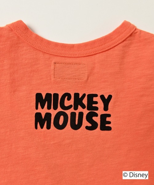 Disney（ディズニー）の「【Disney】ミッキーマウス/半袖Ｔシャツ（80～150cm）（Tシャツ/カットソー・キッズ・オレンジ/グリーン/オフホワイト/レッド・120/130/140/150/90/100/110/80/95）」の16枚目の写真