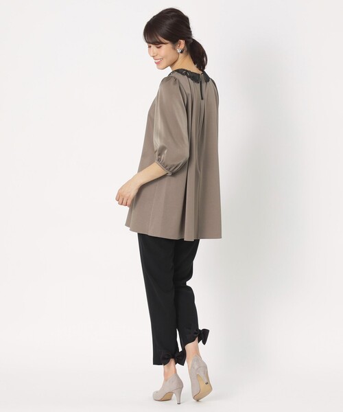 TO BE CHIC（トゥー ビー シック）の「バックリボン レギパン（レギンス/スパッツ・レディース・ブラック・40/38/42）」の9枚目の写真