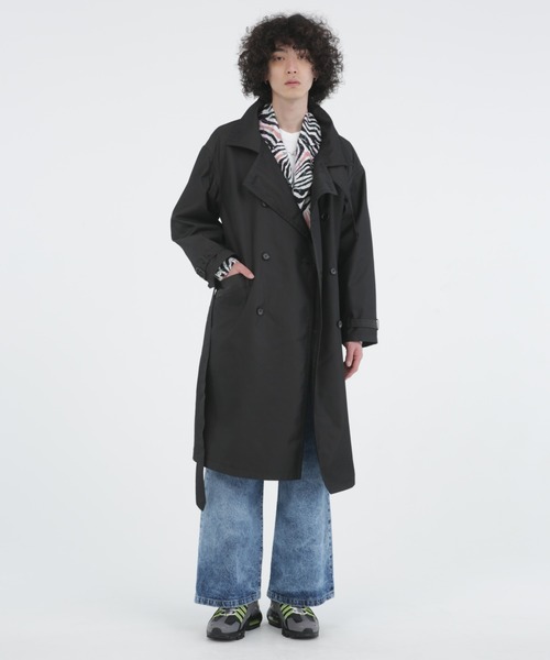 Iroquois（イロコイ）の「T/C CHAMBRAY OVER COAT（トレンチコート・メンズ・カーキ/ベージュ/ブラック・1/3/2）」の2枚目の写真