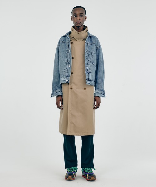 Iroquois（イロコイ）の「T/C CHAMBRAY OVER COAT（トレンチコート・メンズ・カーキ/ベージュ/ブラック・1/3/2）」の14枚目の写真