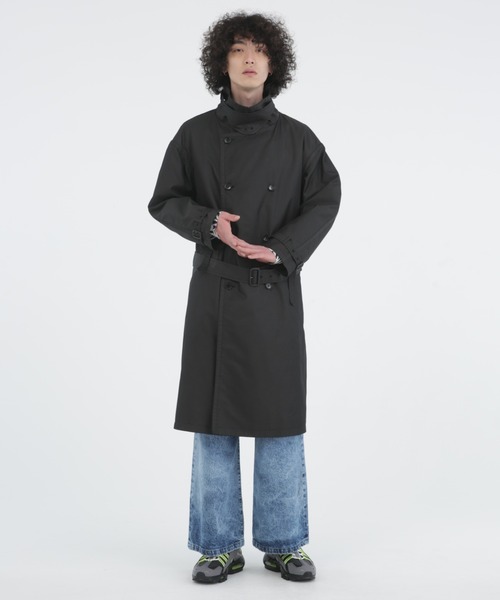 Iroquois（イロコイ）の「T/C CHAMBRAY OVER COAT（トレンチコート・メンズ・カーキ/ベージュ/ブラック・1/3/2）」の5枚目の写真