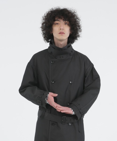 Iroquois（イロコイ）の「T/C CHAMBRAY OVER COAT（トレンチコート・メンズ・カーキ/ベージュ/ブラック・1/3/2）」の8枚目の写真