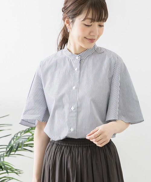 「URBAN RESEARCH Sonny Label」 7分袖ブラウス FREE グレー系その他 レディース URBAN RESEARCH Sonny Label ブラウス シャツ リネン混クルー