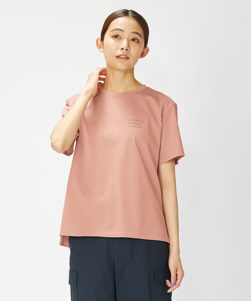 J.PRESS(ジェイプレス)の「プリント ロゴ Tシャツ(Tシャツ/カットソー・レディース・ピンク系/ネイビー系1/ホワイト系/グレー系/ライトグリーン系・T15/T13)」の5枚目の写真